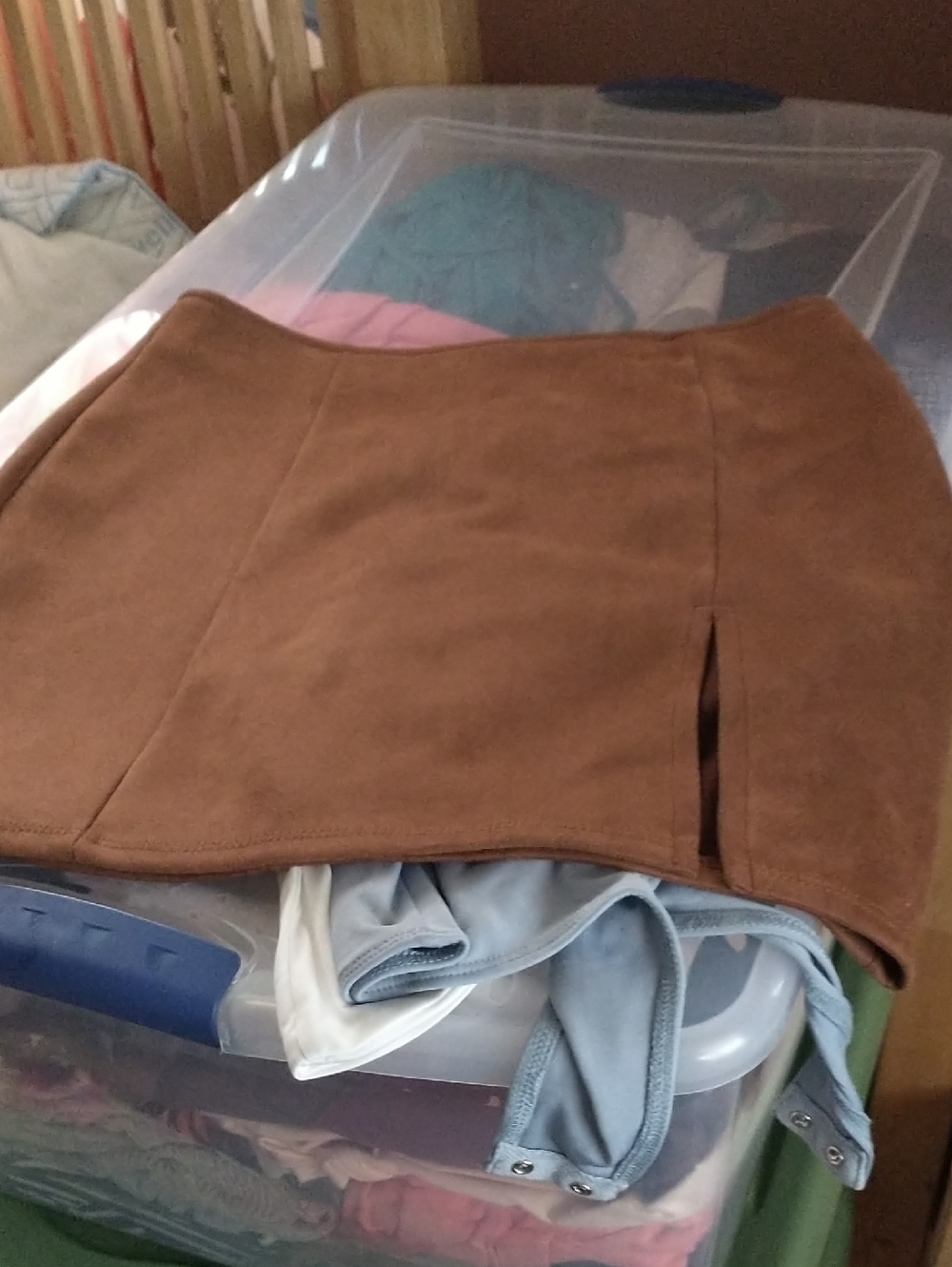 Wanna Put on my Brown Suede Skirt ..